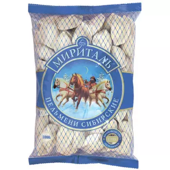 Пельмени мириталь 1кг сибирские тройки