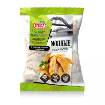 Пельмени вичи 400г модные с курицей сыром грибами