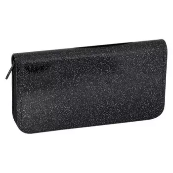 Пенал 1 отделение артспейс 19*10 см черный пвх с блестками 269639