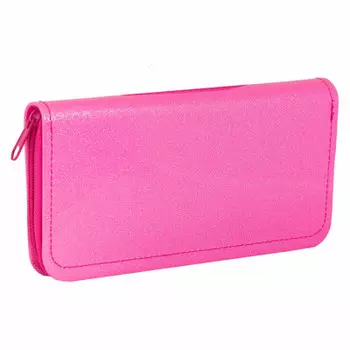 Пенал 1 отделение артспейс 19*10 см фуксия пвх с блестками 269641