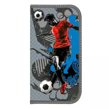 Пенал 1 отделение средний футбол 190х90см ламинированный картон молния пкс-фут