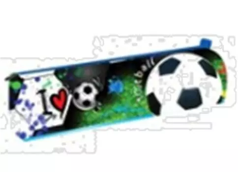 Пенал объёмный центрум футбол 21*9*4см на молнии 59160