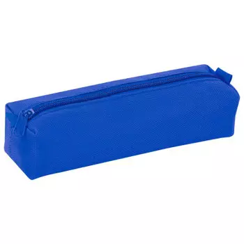 Пенал-тубус Пифагор на молнии синий 20*5см текстиль 104391