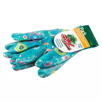 Перчатки хозяйственные парк el-f002 размер s полиэстер+нитрил