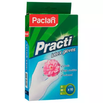 Перчатки латексные паклан размер l 10 шт 407522