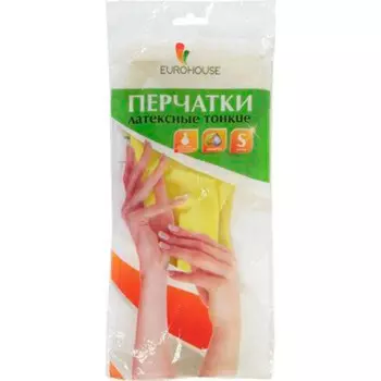 Перчатки латексные s желтые