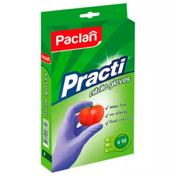 Перчатки нитриловые паклан размер s 10 шт 407700