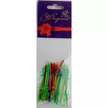 Пики для канапе феерика 25 шт шпага пластиковые ф-570