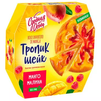 Пирог тропик шейк 380 г манго и малина сдобная особа