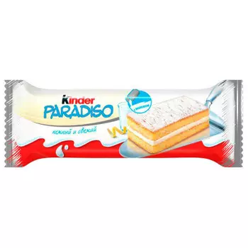 Пирожное бисквитное Kinder 29г парадиз молочный