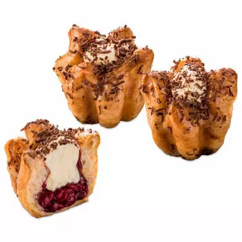 Пирожное слоеное пуффи вишневый 250 г тортьяна