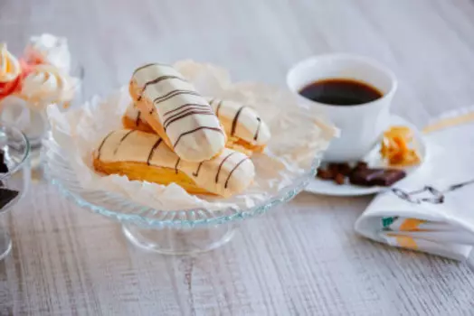 Пирожное трубочка заварная с кремом 180г 3шт*60г в упаковке, собственное производство