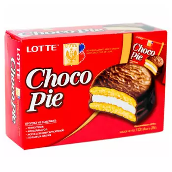 Пирожные чокопай лотте 112г глазированные