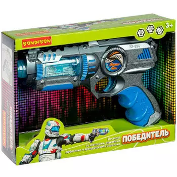 Пистолет Bondibon победитель свет/звук/шарики в/к вв4901