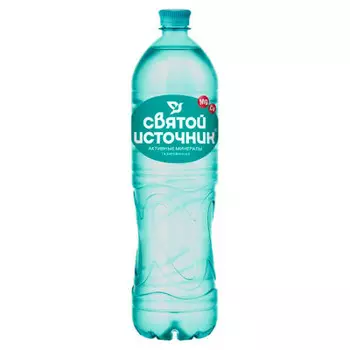Питьевая вода Святой источник 1,5л активные минералы газ пэт