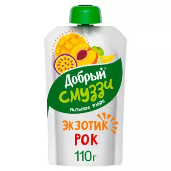 Питьевое пюре добрый смузи 110г экзотик рок дой пак