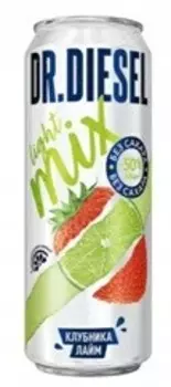 Пивной напиток доктор дизель 0.45 л 4, 4% клубника лайм ж/б