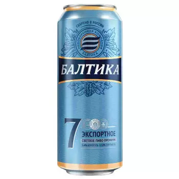 Пиво Балтика №7 5,4% 0,45л экспортное ж/б