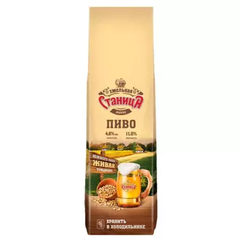 Пиво хмельная станица 1 л 4, 6% живое пэт