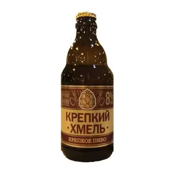Пиво крепкий хмель 0,45л 8,0% светлое ст/б