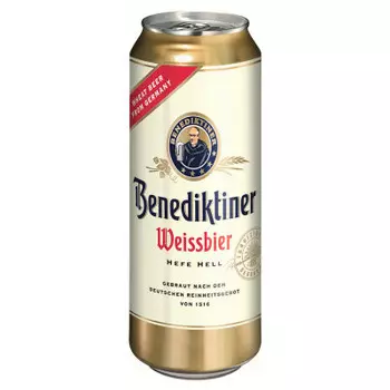 Пиво светлое Benediktiner Weissbier 5л 5,4% нефильтрованное ж/б