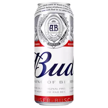 Пиво светлое Bud 0,45л 5,0% ж/б