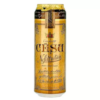 Пиво светлое Cesu Premium 0,568л 5,4% нефильтрованное ж/б