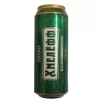 Пиво светлое Хмелефф 0,5л 4,0% классическое пастеризованное ж/б