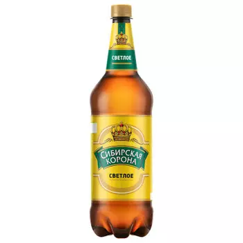 Пиво светлое Сибирская Корона 1,4л 4,9% п/б