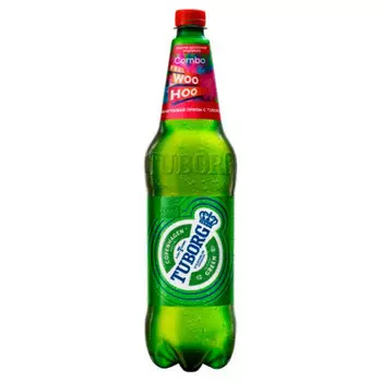 Пиво Tuborg Green 1,35л 4,6% светлое пэт