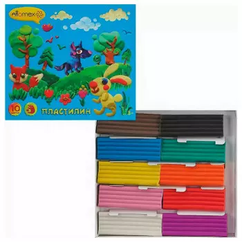 Пластилин 10 цв attomeкс классический