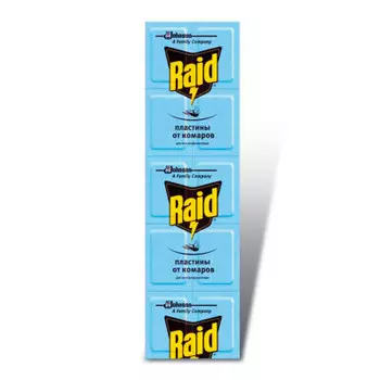 Пластины рэйд 10 т от комаров эвкалипт