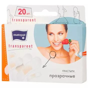 Пластыри матопат 20 шт прозрачные