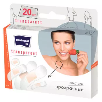 Пластыри матопат 20 шт прозрачные