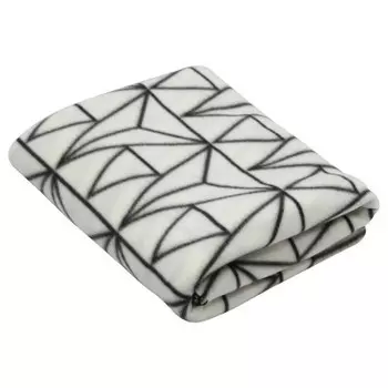 Плед флис вектор белезза белый 130*170 см геометрия