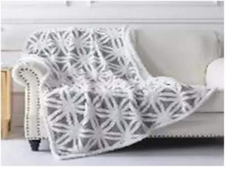 Плед микрофибра серый зимнее кружево 180 х200 см