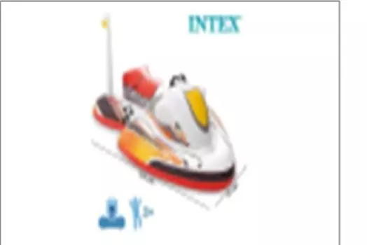 Плот для плавания интекс скутер с ручками 117*77 см от 3 лет 57520 np 134447