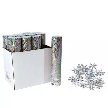 Пневмохлопушка там-там снежинки 20см 9120