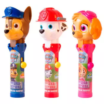 По пэтрол игрушка-хлопушка с карамелью на палочке 10 г сладкая сказка