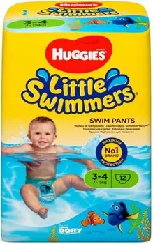 Подгузники хаггис 12 шт 7-15 кг 3-4 для плавания