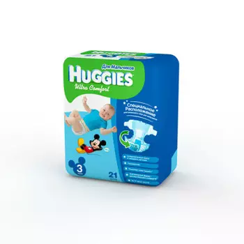 Подгузники Huggies Ultra Comfort 21шт 5-9кг 3 для мальчиков