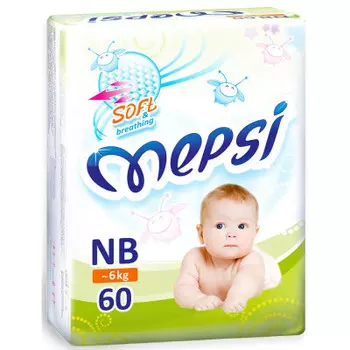 Подгузники Mepsi 60шт nb -6кг