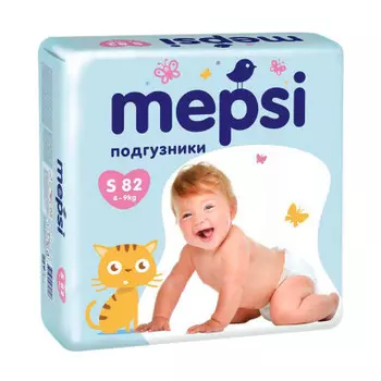 Подгузники Mepsi 82шт s 4-9кг