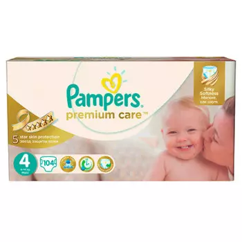 Подгузники Pampers Premium 104шт maxi 7-18кг 3