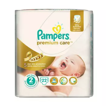 Подгузники Pampers Premium 148шт New baby 3-6кг Мега 2