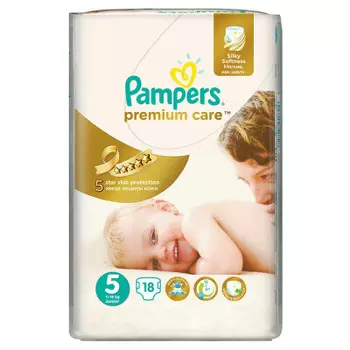 Подгузники Pampers Premium 18шт Junior 11-18кг