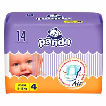 Подгузники Панда 14шт maxi 8-18кг 4