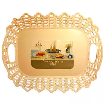 Поднос 22*17см прямоугольный абсолют хоум розовый 1501