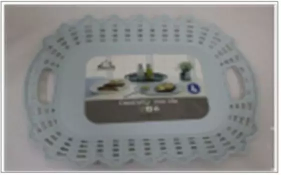 Поднос 34, 2*26.7 см прямоугольный Absolut Home голубой 1503