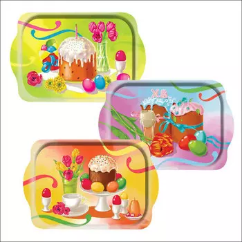 Поднос 38*25см пасха графика fl46-69